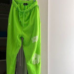 Lonely ghost neon green summer 2021 drop sweats in size medium